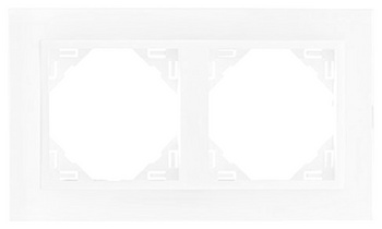 Efapel crystal ramka 2-kr. Szkło biały 90920 tcb