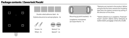 SZKLANY 4-kanałowy bezprzewodowy łącznik iNELS RFCONTROL - RFGB-240/W WHITE ROUND