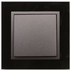 EFAPEL CRYSTAL MARCO 1-elemento Negro/Gris 90910 TES