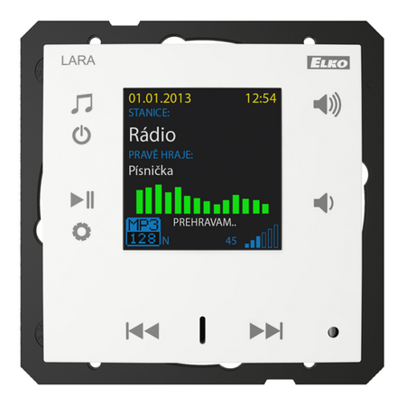 Radio por internet LARA-R/BR blanco, diseño LOGUS90, EFAPEL, ELKOEP, iNELS