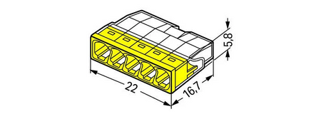 2273-205 WAGO COMPACT splicing connector 100 pcs