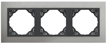Efapel metallo ramka 3-krotna aluminium grafit 90930 tus