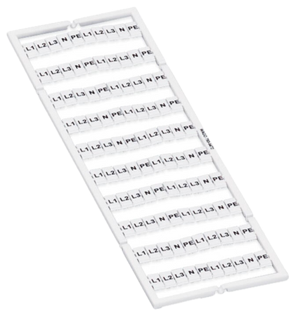 Wago mata oznacznikowa WMB  biały z nadrukiem L1 L2 L3 N PE 793-5472 1szt