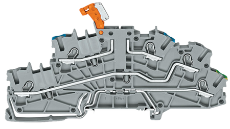 Wago złączka piętrowa na szynę DIN 2,5mm2 NTi/L/PE z łącznikiem nożowym 2003-6641 1szt