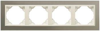 EFAPEL METALLO MARCO 4-elementos Titanio/Perla 90940 TTP