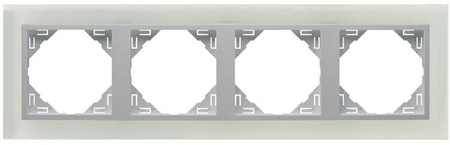 Efapel crystal ramka 4-krotna szkło alu 90940 tca