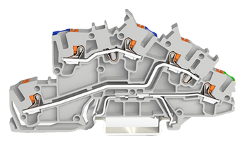 Wago złączka piętrowa z przyciskami na szynę DIN 2,5mm2 N/L/PE 2203-7646 1szt