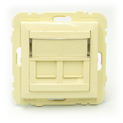 Efapel Logus90 element centralny do gniazda telefonicznego/komputerowego kość słoniowa 90442 smf