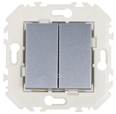 Efapel Quadro45 łącznik podwójny zwierny aluminium 45156 KWAL