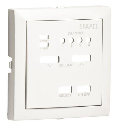 Efapel Base element centralny do sterownika dźwięku mono biały 90704 TBR