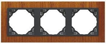 EFAPEL MARCO DE ARBORE 3-elementos Caoba/Gris 90930 TMS