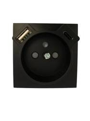 Efapel Logus90 element centralny do gniazda podw.usb typ a/c czarny 90650 TPM