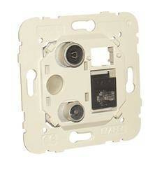 Efapel Logus90 gniazdo multimedialne antenowe końcowe z modułem RJ45 kat. 6 21534