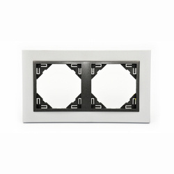 EFAPEL METALLO MARCO 2-elementos Aluminio/Gris 90920 TUS