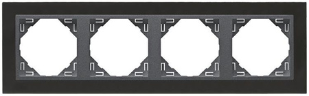 Efapel metallo ramka 4-krotna nikiel grafit 90940 tqs