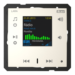 Radio por internet LARA-R/PE perla, diseño LOGUS90, EFAPEL, ELKOEP, iNELS