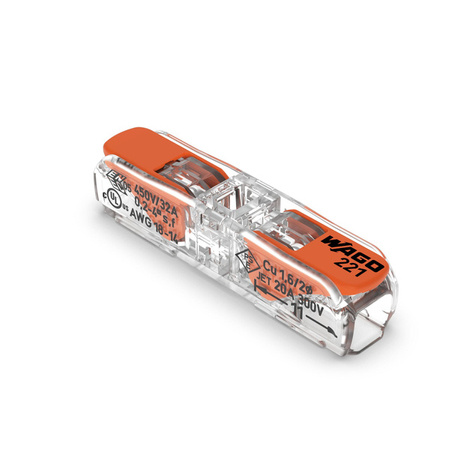 221-2411 WAGO Inline splicing connector with lever 60 pcs