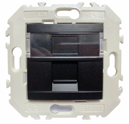 Efapel Quadro45 gniazdo komputerowe RJ45 kat6 45455 KWPM czarny