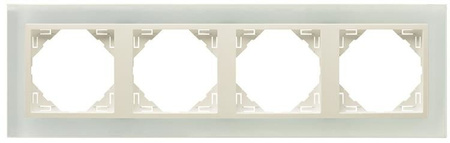 Efapel crystal ramka 4-krotna szkło perła 90940 tcp