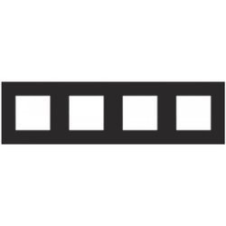 Efapel Quadro45 ramka 4-krotna czarny 45940 TPM