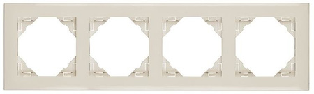 90940 TMF - EFAPEL - BASE - Marco básico de plástico, 4-elementos / Marfil