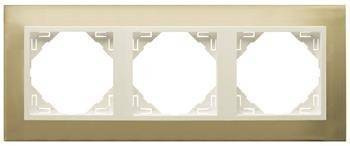 EFAPEL METALLO MARCO 3-elementos Oro/Perla 90930 TOP
