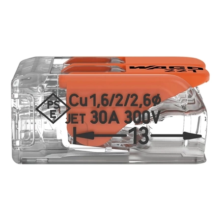 Wago złączka uniwersalna Compact do przewodów jednodrutowych wielodrutowych 2x 0,5 - 6 mm2 221-612 50 szt