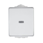 Efapel Waterproof48 łącznik zwierny z podświetleniem n/t IP65 biały 48152 KBR