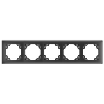 Efapel Aquarella ramka 5 - krotna czarny 90950 KPM