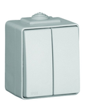 Efapel Waterproof48 łącznik schodowy podwójny n/t IP65 biały 48101 KBR