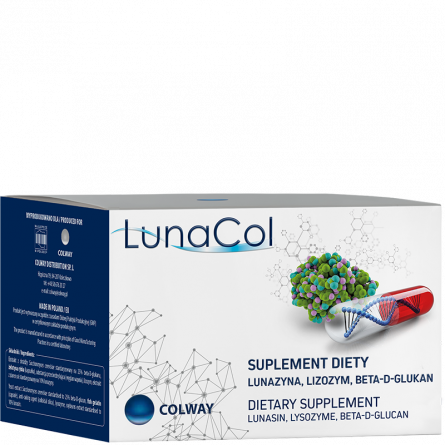 LunaCol Colway Lizozym Betaglukany suplement diety 60 kapsułek