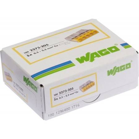 2273-205 WAGO Borna COMPACT para caja de derivación 100 Piezas